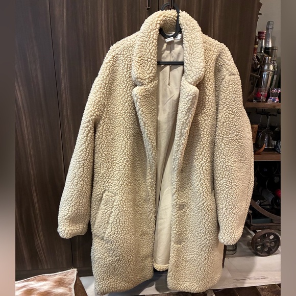 H&M Beige Teddy Jacket - Picture 4 of 12